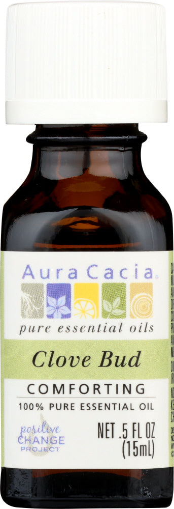 AURA CACIA: 100% Pure Essential Oil Clove Bud, 0.5 Oz