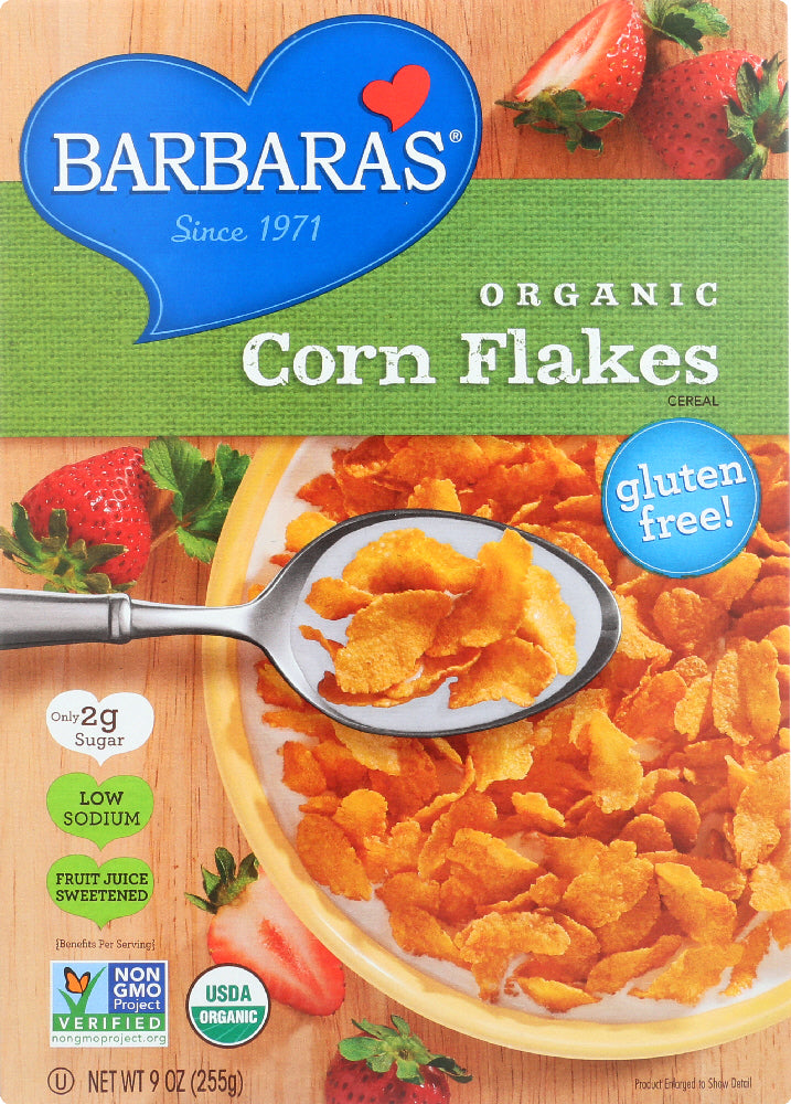 BARBARA'S BAKERY: Organic Corn Flakes, 9 Oz
