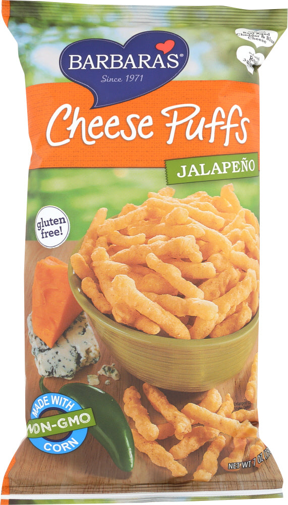 BARBARA'S BAKERY: Cheese Puffs Jalapeno, 7 oz