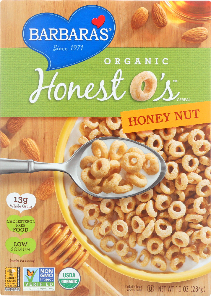 BARBARAS: Organic Honest O's Cereal Honey Nut, 10 oz