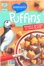 BARBARA'S: Puffins Cereal Peanut Butter and Chocolate, 10.5 oz