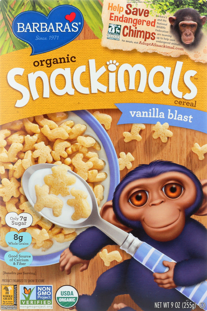 BARBARAS: Cereal Snackimal Vanilla, 9 oz