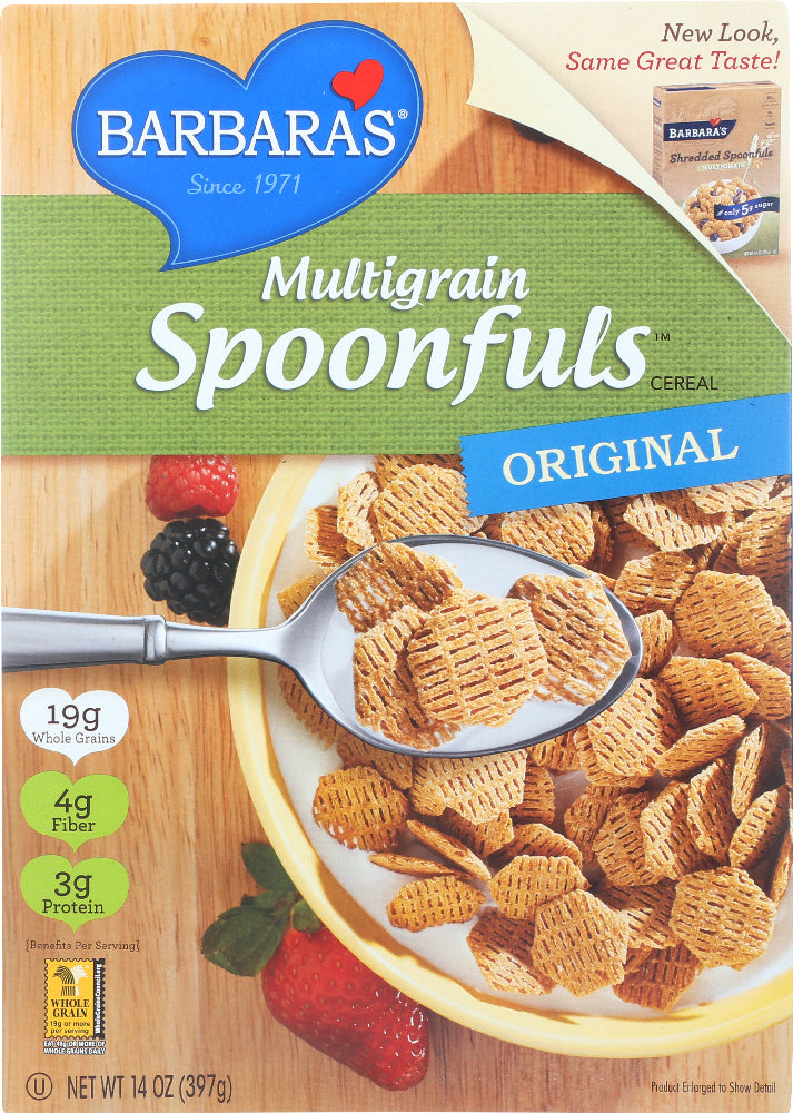 BARBARA'S BAKERY: Shredded Spoonfuls Multigrain Cereal Original, 14 oz