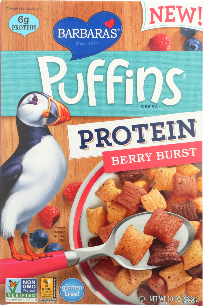 BARBARAS: Puffins Protein  Berry Burst 10 Oz