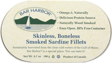 BAR HARBOR: Boneless Skinless Smoked Sardine Fillets, 6 oz