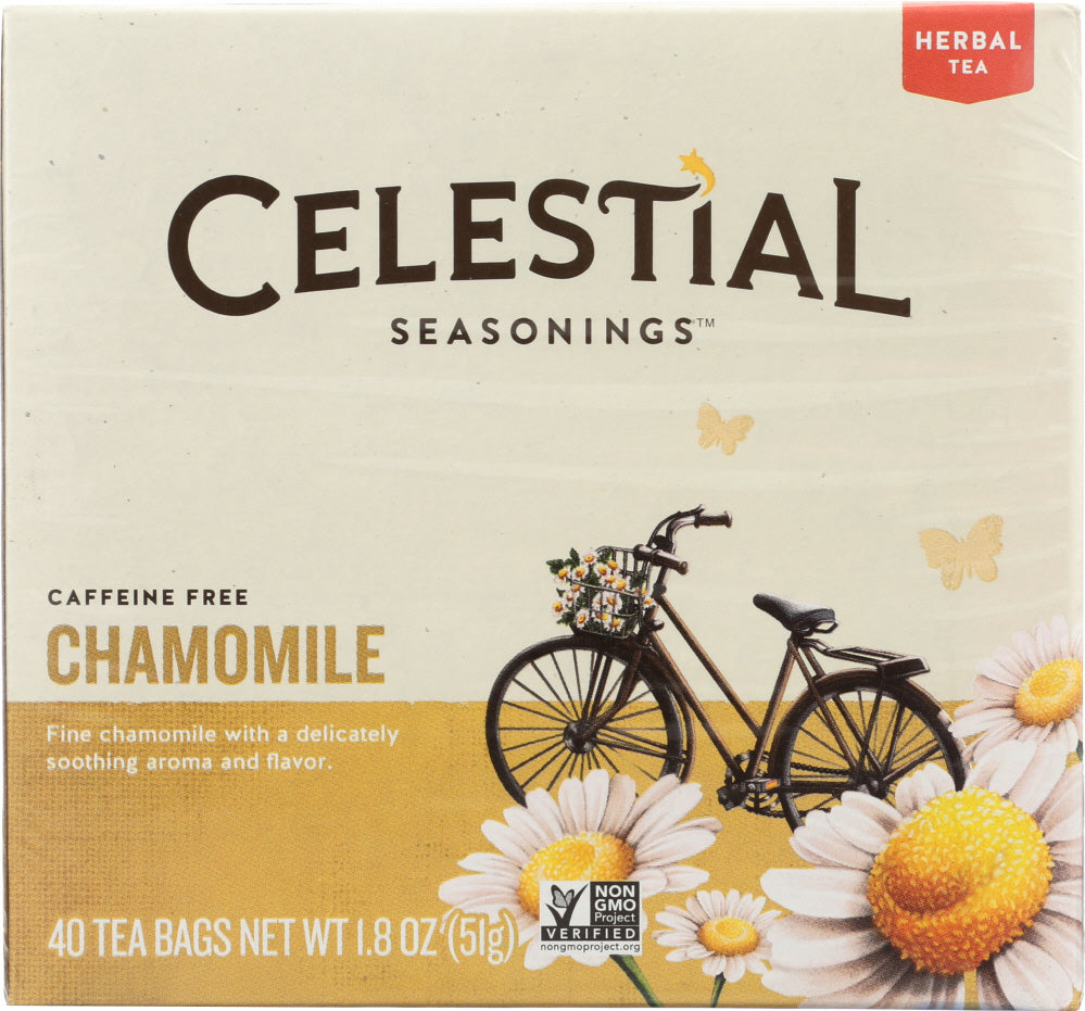 CELESTIAL SEASONINGS: Chamomile Herbal Tea Pack of 40, 1.8 oz