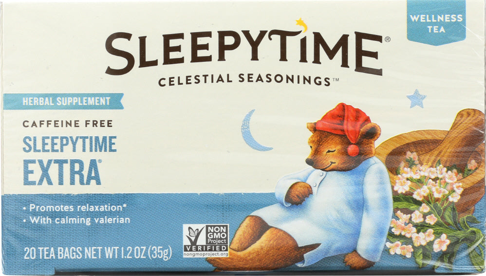 CELESTIAL SEASONINGS: Sleepytime Extra Wellness Herbal Tea, 20 Tea Bags