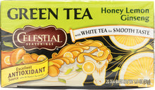 CELESTIAL SEASONINGS: Green Tea With White Tea Honey Lemon Ginseng 20 Tea Bags, 1.5 oz