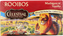 CELESTIAL SEASONINGS: Red Tea African Rooibos Caffeine Free Madagascar Vanilla 20 Tea Bags, 1.5 oz