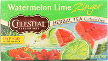 CELESTIAL SEASONINGS: Watermelon Lime Zinger Tea Pack of 20, 1.5 oz