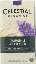 CELESTIAL SEASONINGS: Organic Herbal Tea Chamomile & Lavender Pack of 20, 0.9 oz