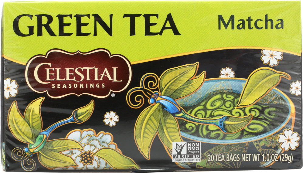 CELESTIAL SEASONINGS: Green Matcha Tea Pack of 20, 1 oz