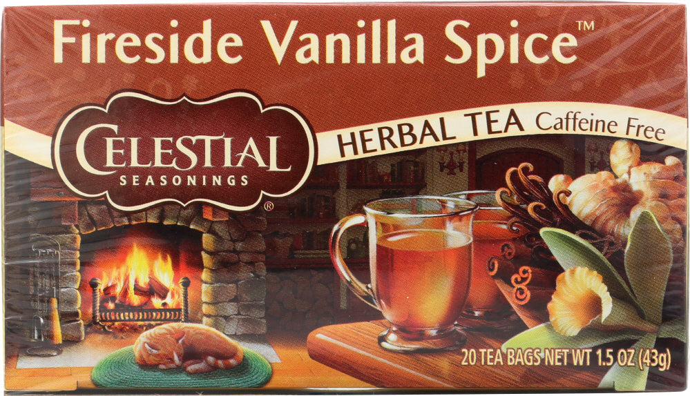 CELESTIAL SEASONINGS: Fireside Vanilla Spice Tea Pack of 20, 1.5 oz