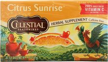 CELESTIAL SEASONINGS: Citrus Sunrise Herbal Tea Pack of 20, 1.7 oz