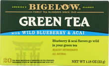 BIGELOW TEA: Green Tea Wild Blueberry & Acai, 20 Tea Bags