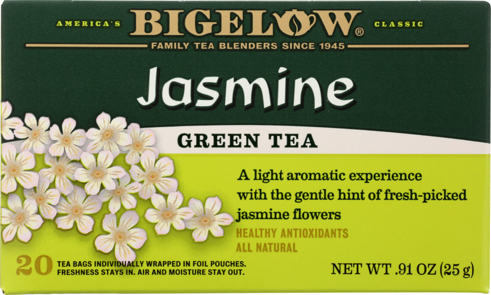 BIGELOW: Jasmine Green Tea 20 Tea Bags, 0.91 oz