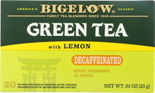 BIGELOW: Green Tea with Lemon Decaf 20 Bags, 0.91 oz