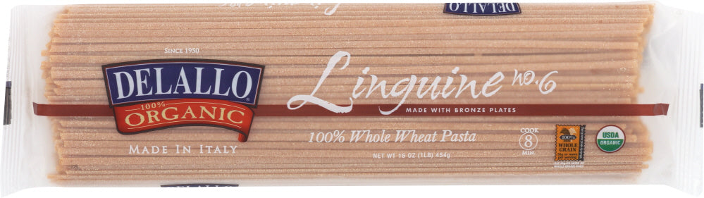 DELALLO: Pasta Whole Wheat Linguine, 16 oz