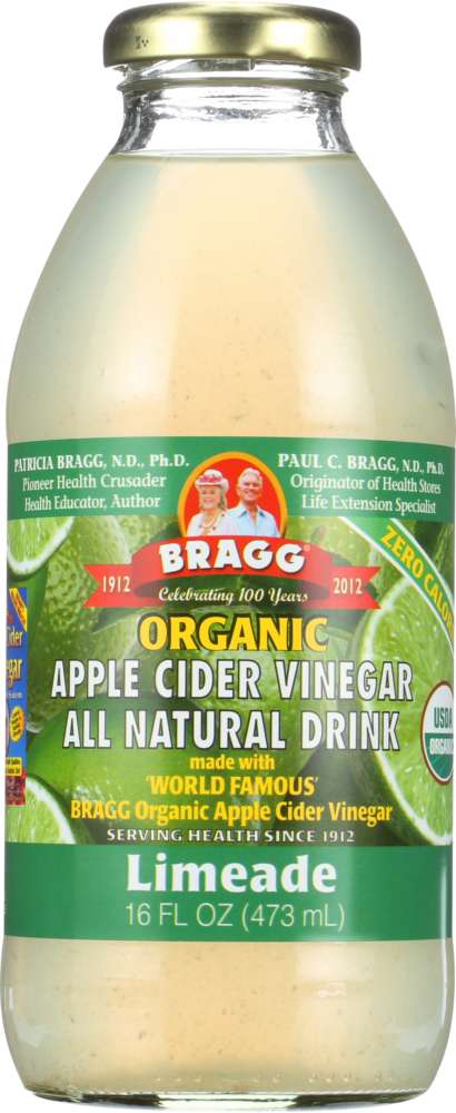 BRAGG: Organic Apple Cider Vinegar All Natural Drink Limeade, 16 oz