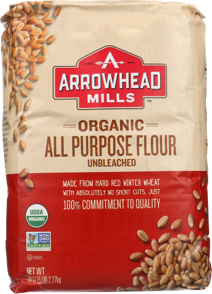 ARROWHEAD MILLS: Organic Unbleached All Purpose Flour, 5 lb