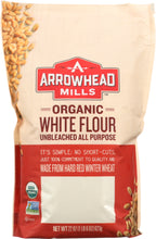ARROWHEAD MILLS: Flour White Unbleached Organic, 22 oz