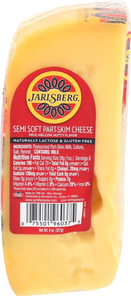 JARLSBERG: Semi Soft Part-Skim Cheese Wedge, 8 oz