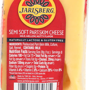 JARLSBERG: Semi Soft Part-Skim Cheese Wedge, 8 oz