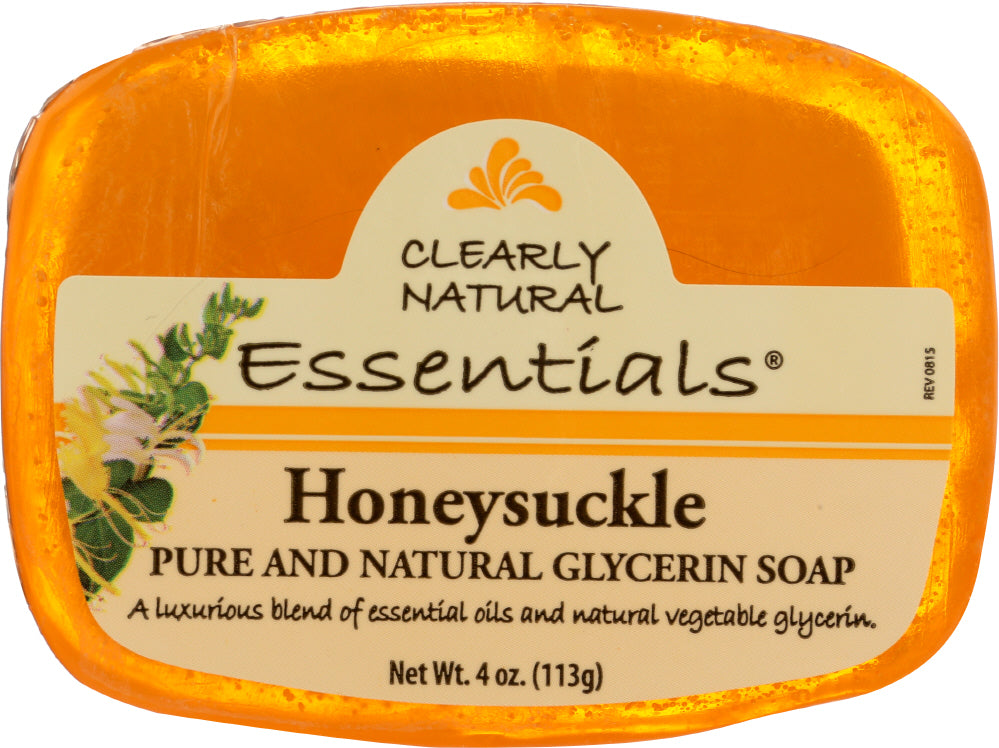 CLEARLY NATURAL: Honeysuckle Pure And Natural Glycerine Soap, 4 oz