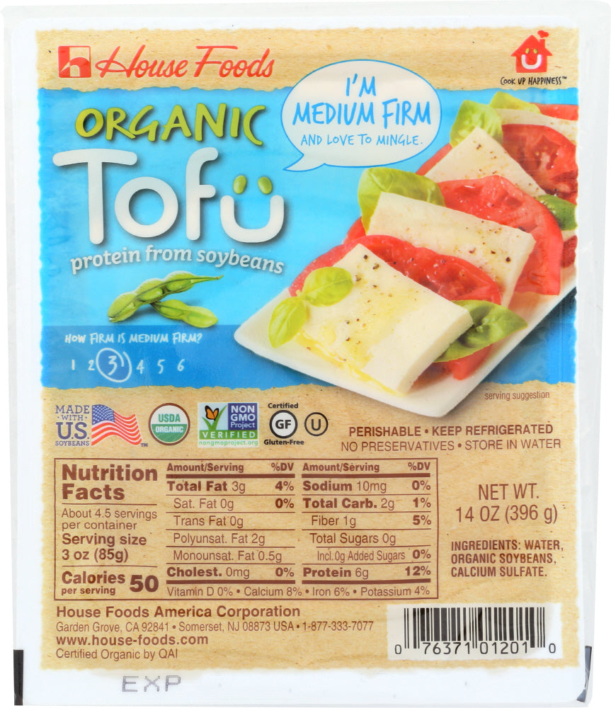 HOUSE FOODS: Organic Tofu Medium Firm, 14 oz