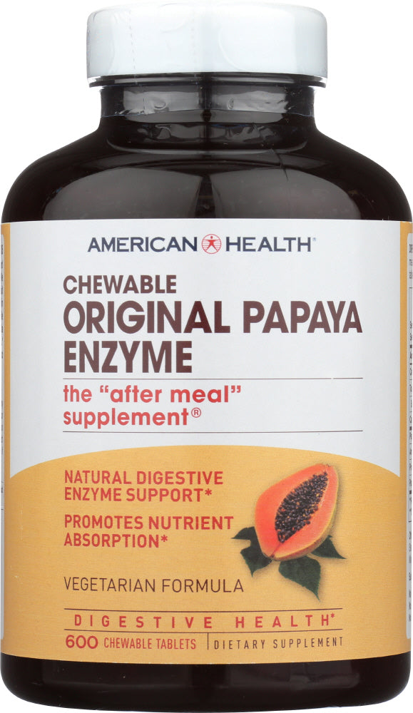 AMERICAN HEALTH: Chewable Original Papaya Enzyme, 600 Tablets