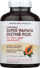 AMERICAN HEALTH: Super Papaya Enzyme Plus Chewable, 360 Tablets