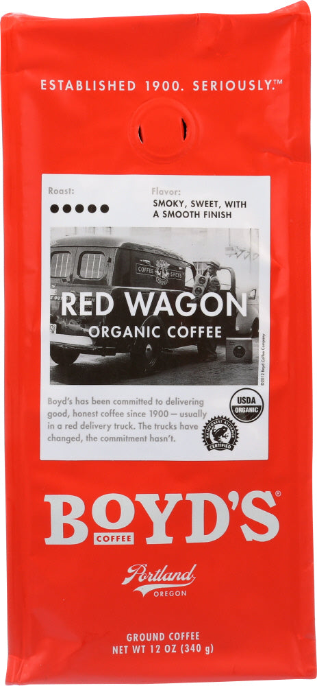 BOYDS: Organic Red Wagon Coffee, 12 oz