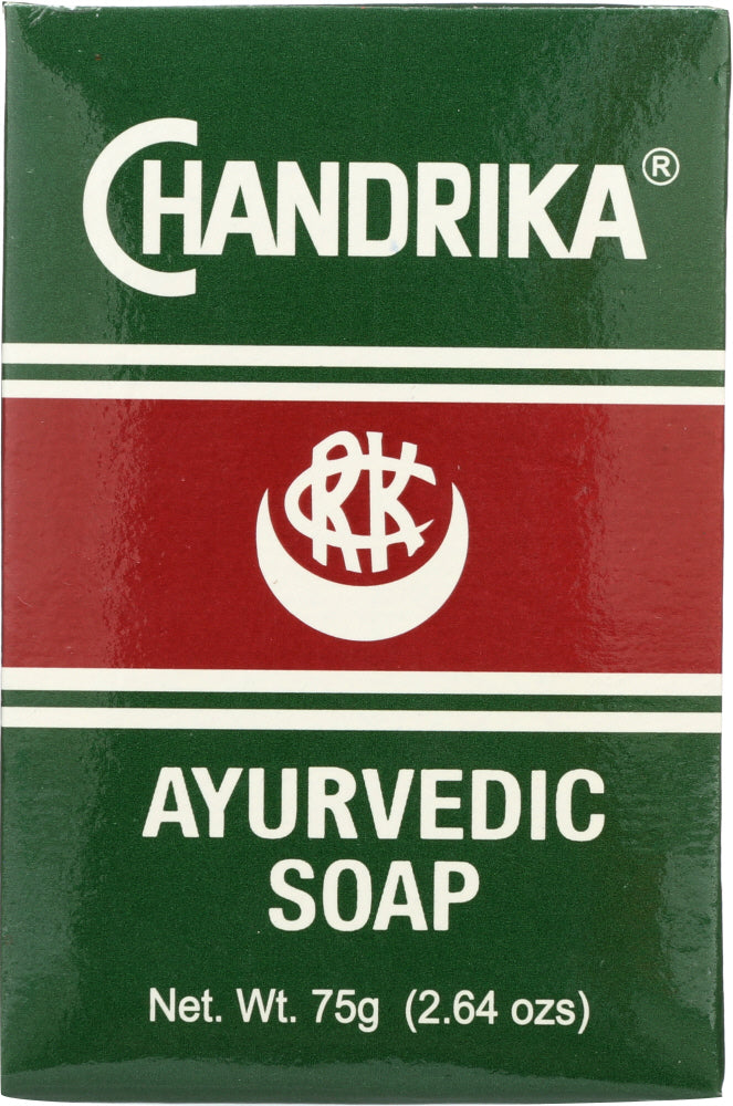 CHANDRIKA: Ayurvedic Soap Bar Herbal and Vegetable Soap, 2.64 oz
