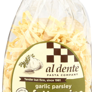 AL DENTE: Garlic Parsley Fettuccine Pasta, 12 oz