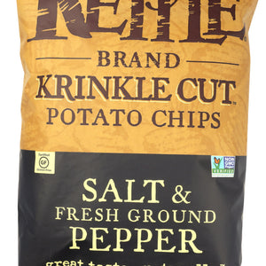 KETTLE BRAND: Krinkle Cut Potato Chips Salt & Fresh Ground Pepper, 13 oz