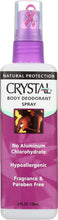 CRYSTAL BODY DEODORANT: Spray Hypoallergenic Fragrance and Paraben Free, 4 oz