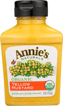 ANNIE'S NATURALS: Organic Yellow Mustard, 9 oz