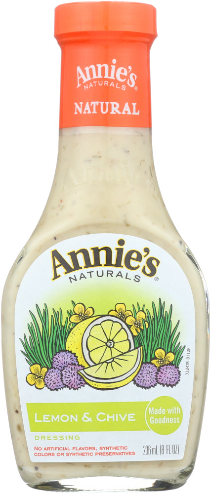 ANNIE'S HOMEGROWN: Dressing Lemon & Chive, 8 Oz