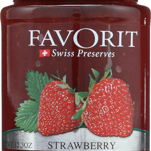 FAVORIT: Swiss Preserve Strawberry, 12.3 oz