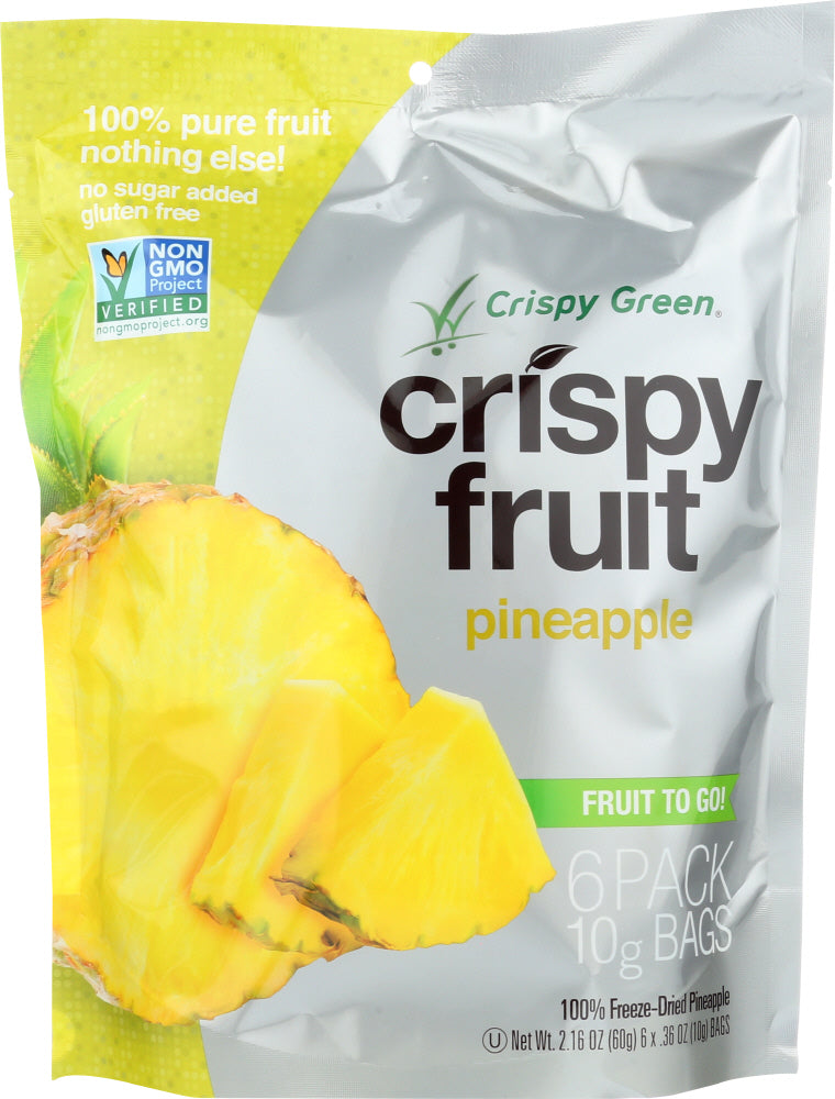 CRISPY GREEN: Crispy 6 Pack Pineapple, 2.16 oz