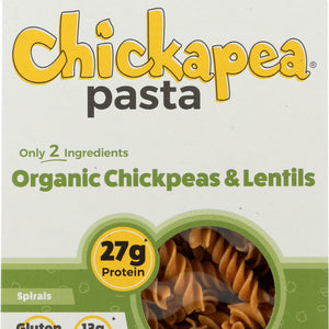 CHICKAPEA: Organic Chickpea and Red Lentil Pasta Spirals, 8 oz