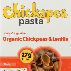 CHICKAPEA: Organic Chickpea and Red Lentil Pasta Shells, 8 oz
