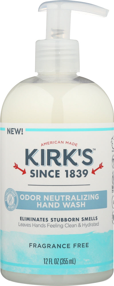 KIRKS: Odor Neutralizing Hydrating Hand Soap Fragrance Free, 12 oz