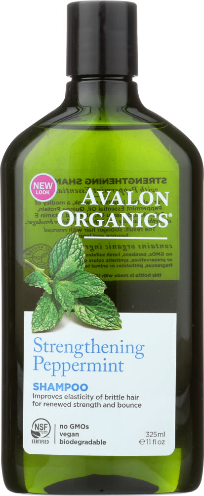 AVALON ORGANICS: Shampoo Strengthening Peppermint, 11 oz