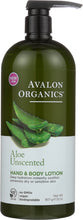 AVALON ORGANICS: Hand & Body Lotion Aloe Unscented, 32 oz