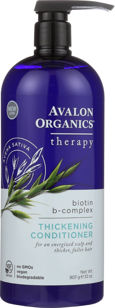 AVALON ORGANICS: Thickening Conditioner Biotin B-Complex Therapy, Paraben Free, 32 oz