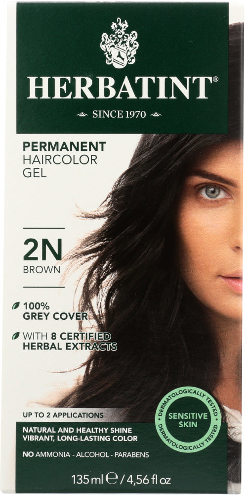 HERBATINT: Permanent Herbal Haircolor Gel 2N Brown, 4 oz