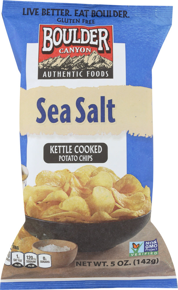 BOULDER CANYON: Sea Salt Kettle Cooked Potato Chips, 5 oz