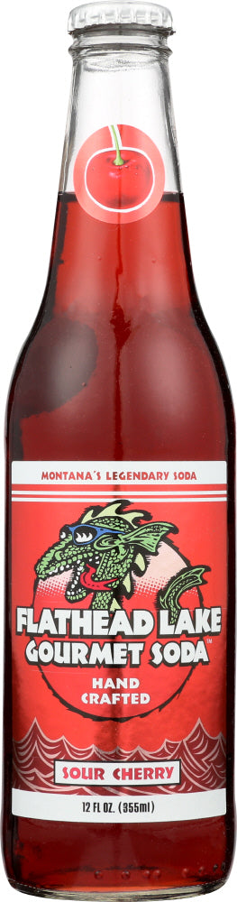 FLATHEAD LAKE GOURMET SODA: Soda Sour Cherry, 12 fo