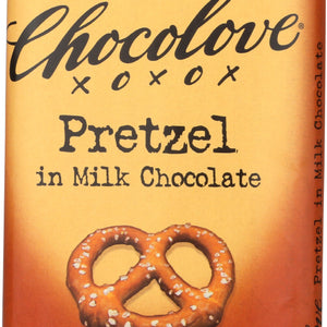 CHOCOLOVE: Pretzel In Milk Chocolate Bar, 2.9 oz